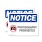 Signmission Photography Prohibited Sign With Symbol, 10 in W x Rectangle, Vinyl Decal OS-2PACK-NS-D-710-L-17272 - alternate 1